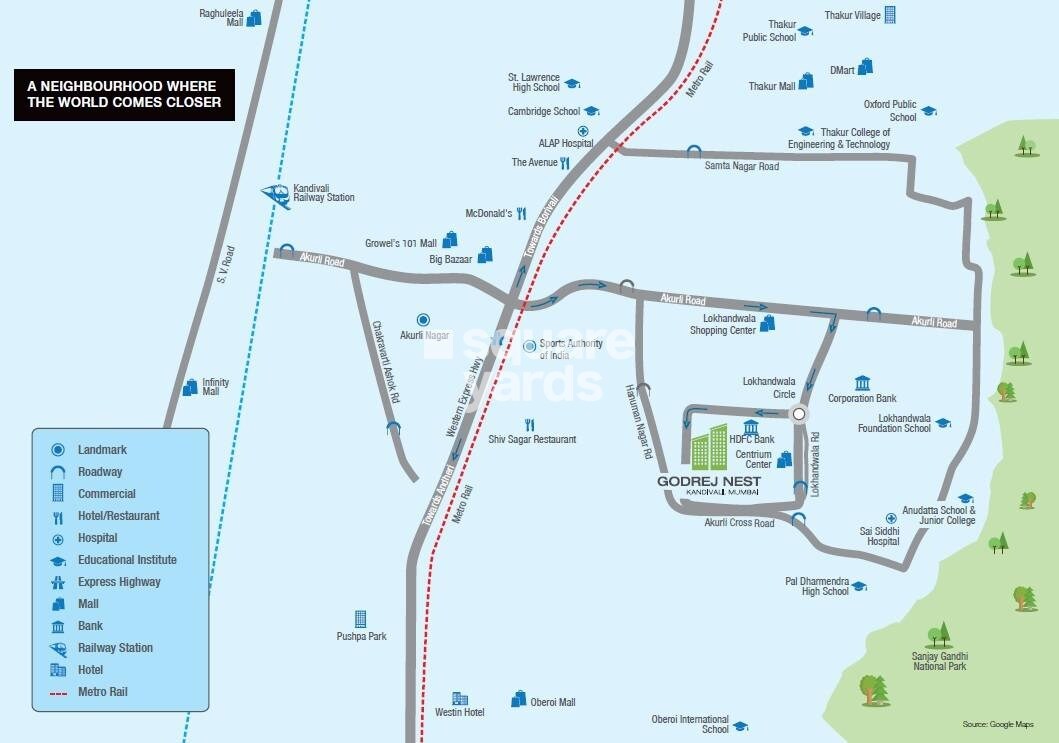 Godrej Nest Kandivali Location Image