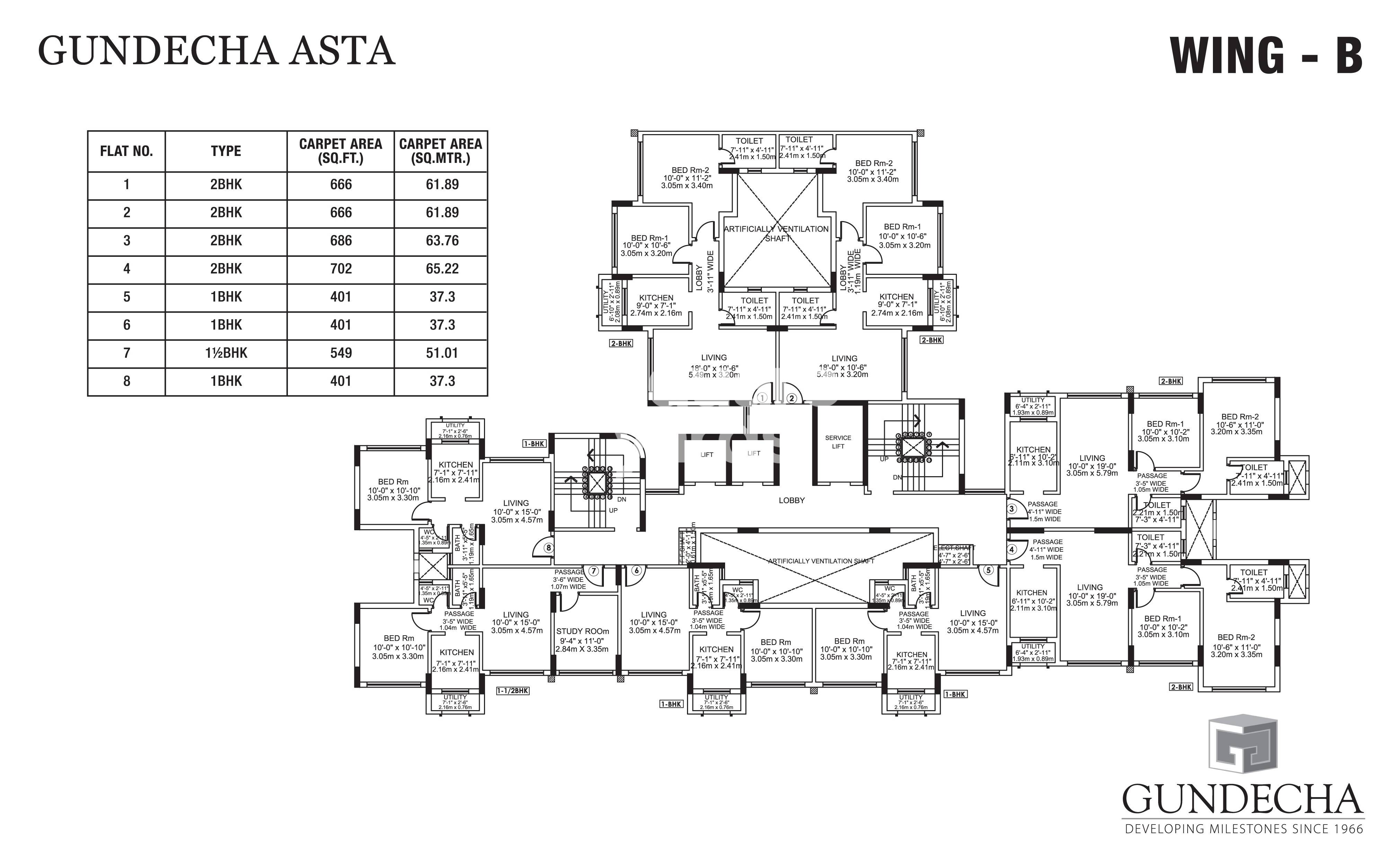Gundecha Asta Floor Plans 2