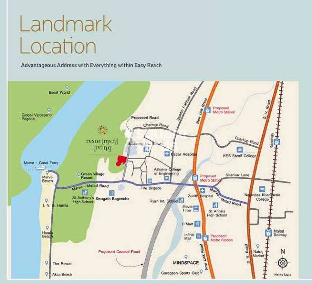gurukrupa marina enclave wing k and l phase i project location image1