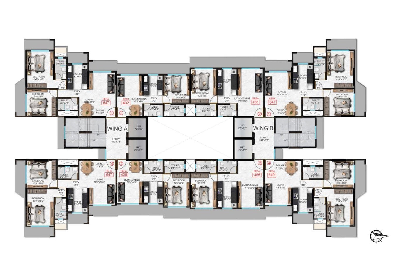 H Rishabraj Emerald Floor Plans