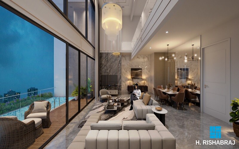 H Rishabraj Phoenix Apartment Interiors 1