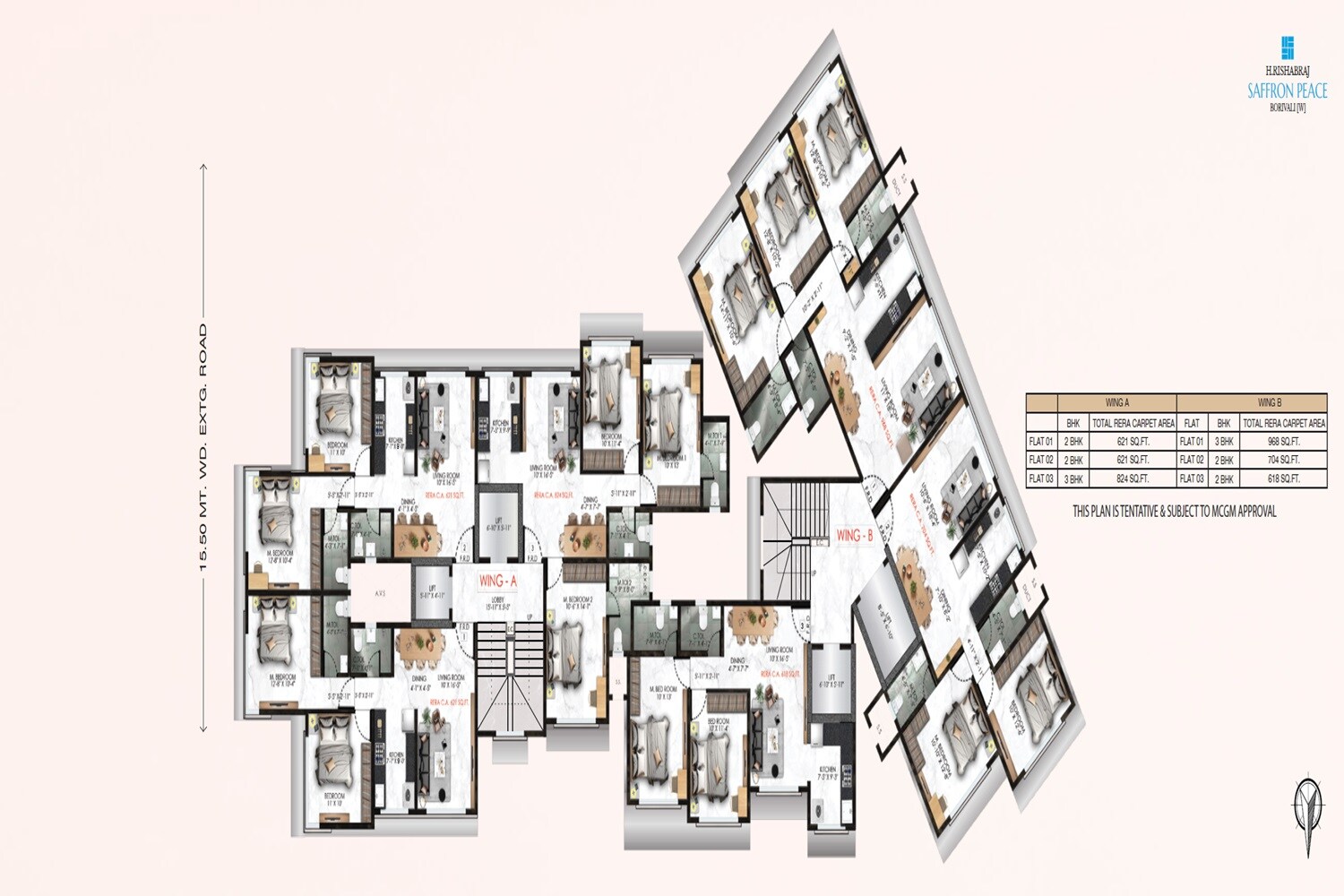 H Rishabraj Saffron Peace Floor Plans