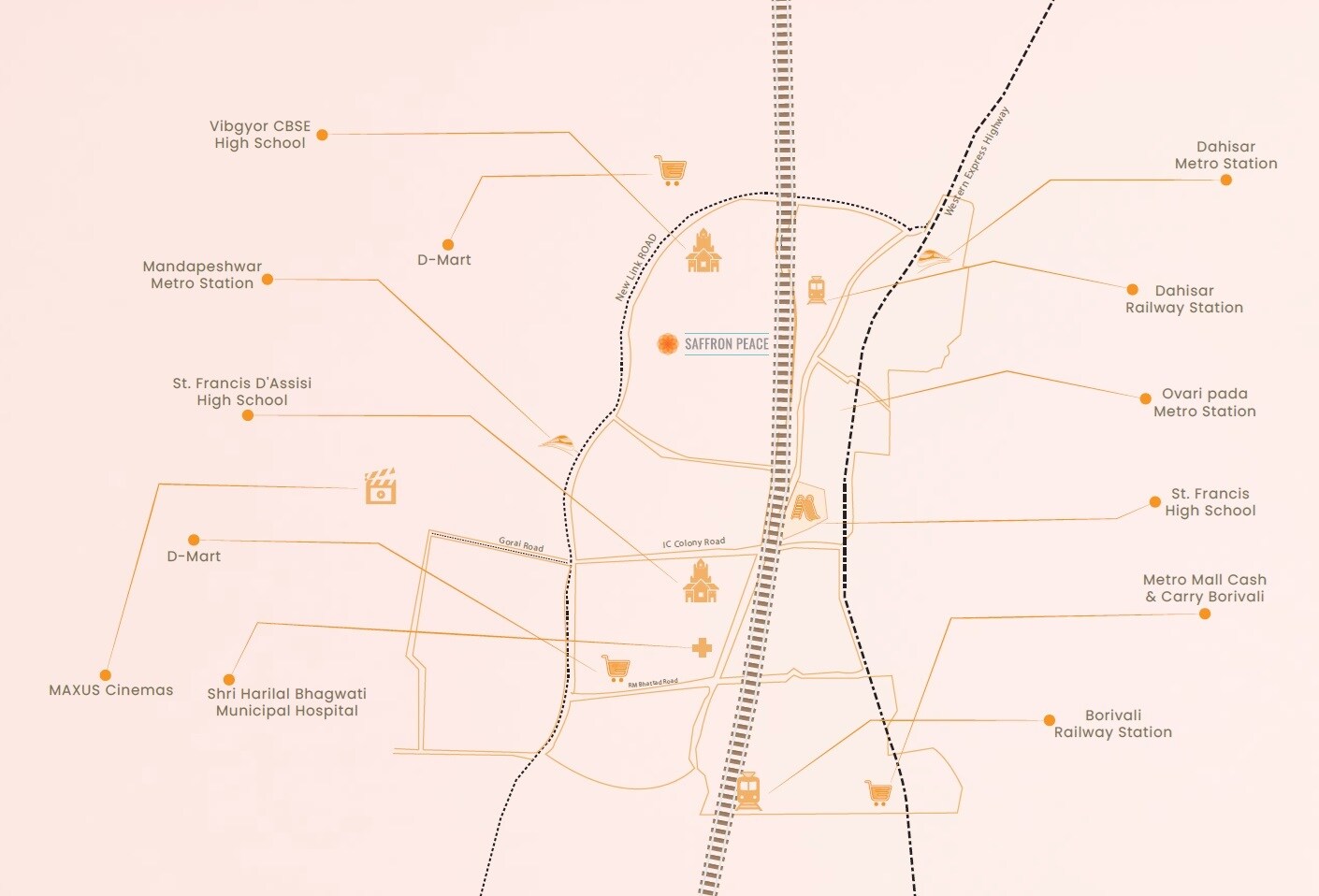 H Rishabraj Saffron Peace Location Image