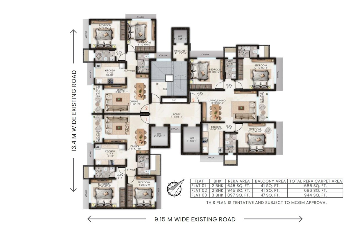 H Rishabraj Serenity Decks Floor Plans