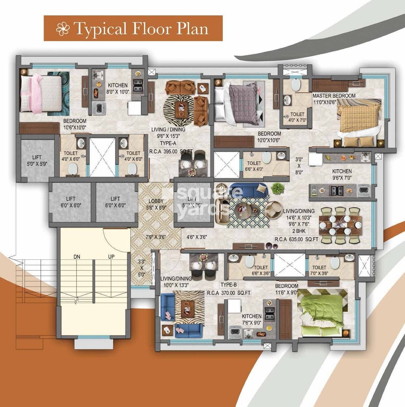 HF Blossom Residency Floor Plans