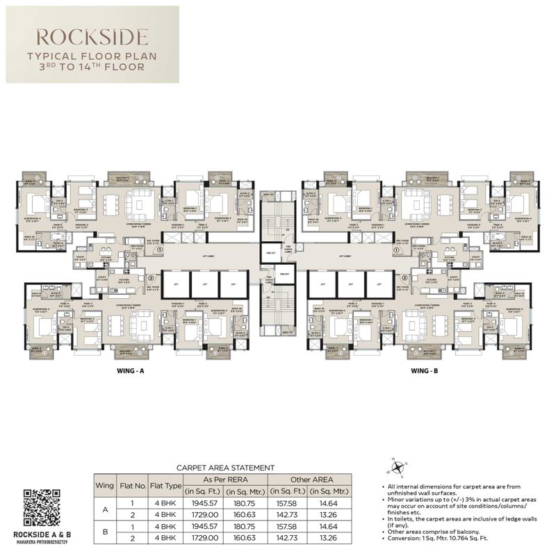 Hiranandani Gardens Rockside Floor Plans