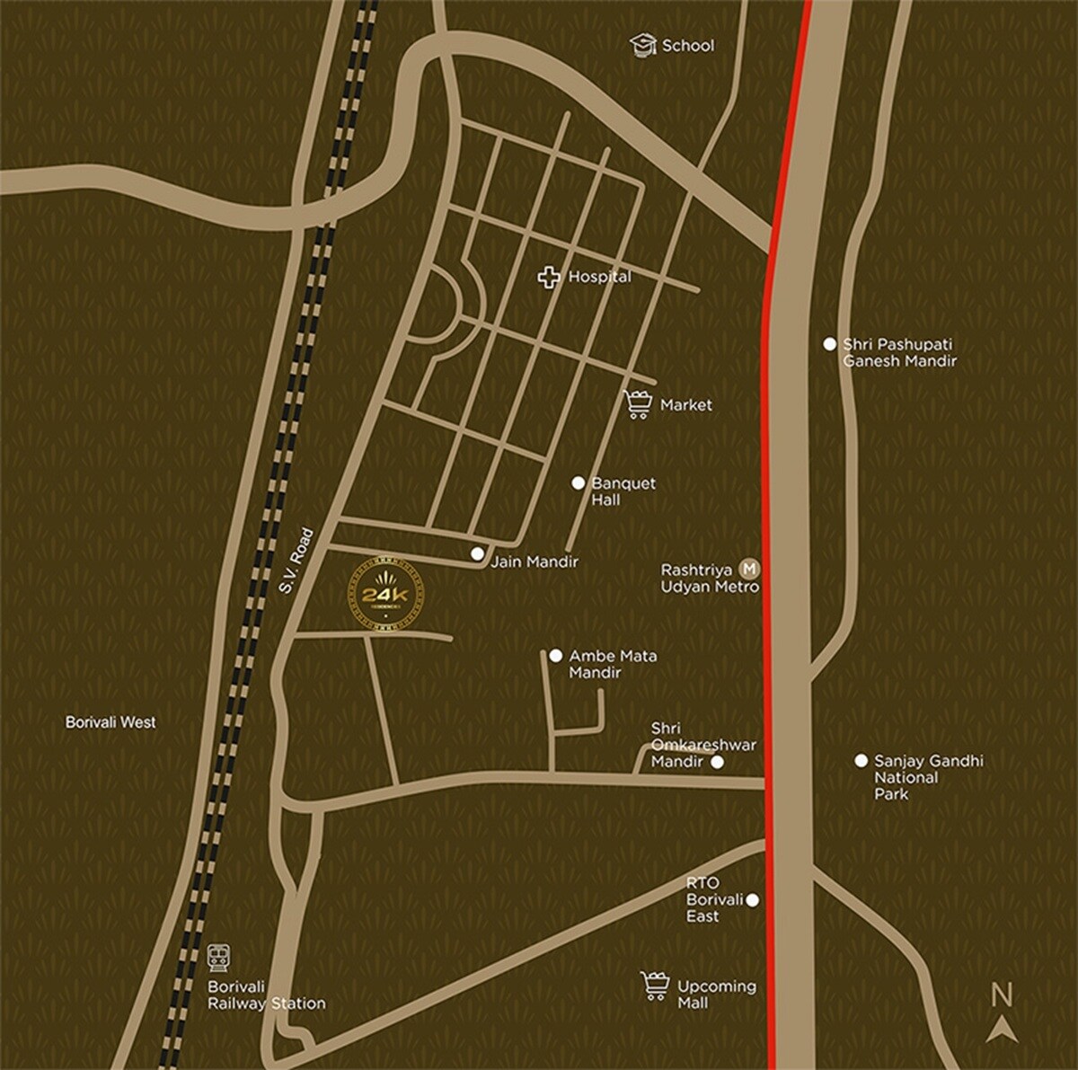 Hirani 24K Residencies Location Image