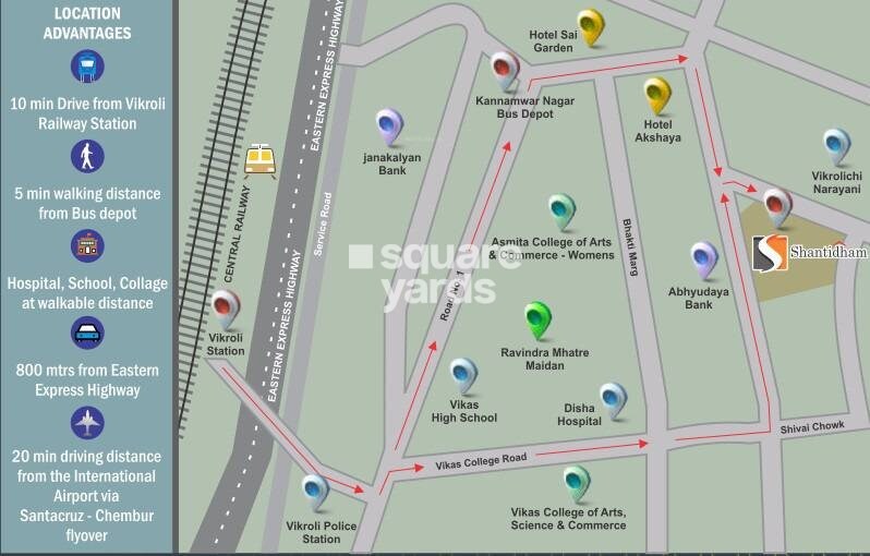 Hiranimanthan Kannamwar Nagar Shantidham CHSL Location Image