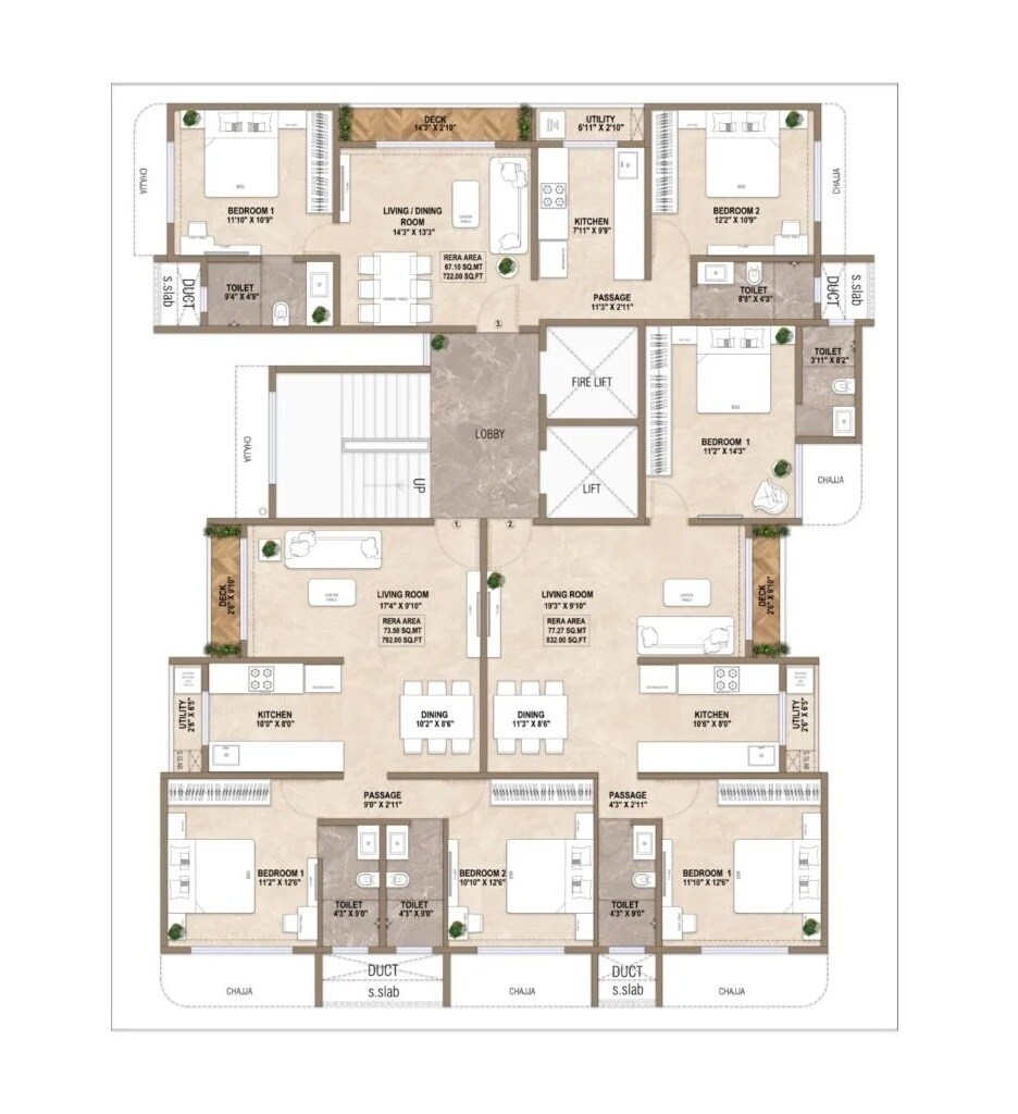 HK Aaradhya Tower Floor Plans