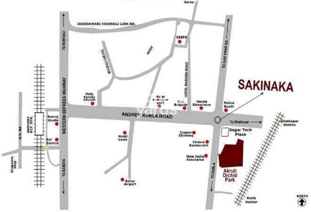 Hubtown Akruti Orchid Park Location Image