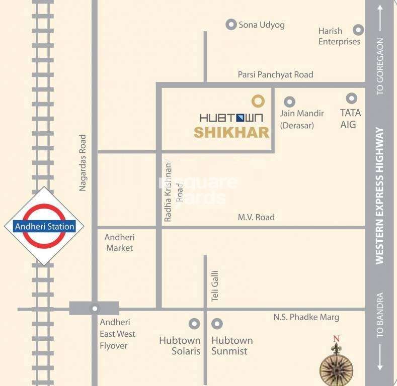 hubtown shikhar project location image1