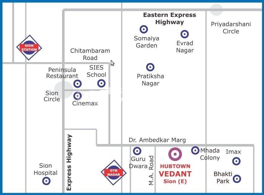 Hubtown Vedant Location Image