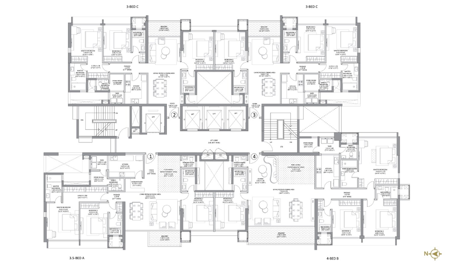 K Raheja Amaltis Floor Plans