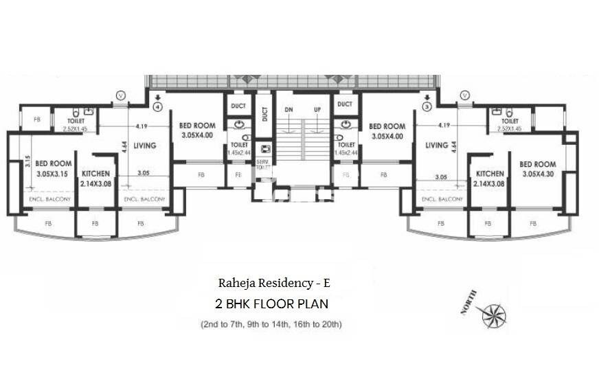 K Raheja Raheja Residency Floor Plans