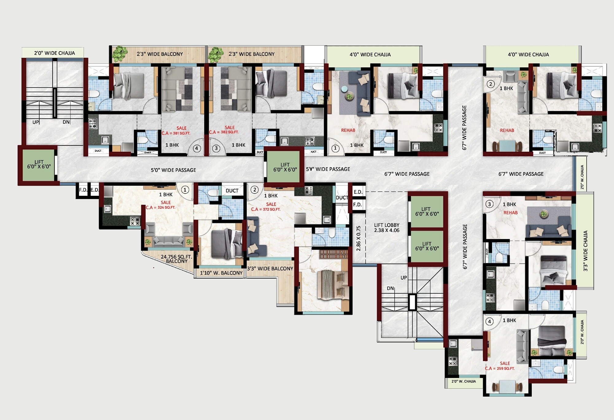 KAMS Krystel Floor Plans