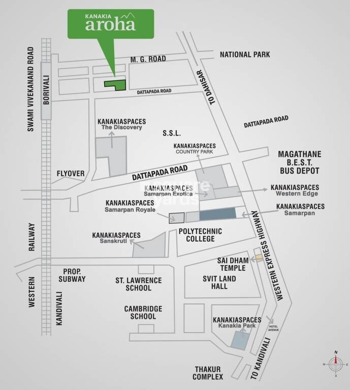 Kanakia Spaces Aroha Location Image