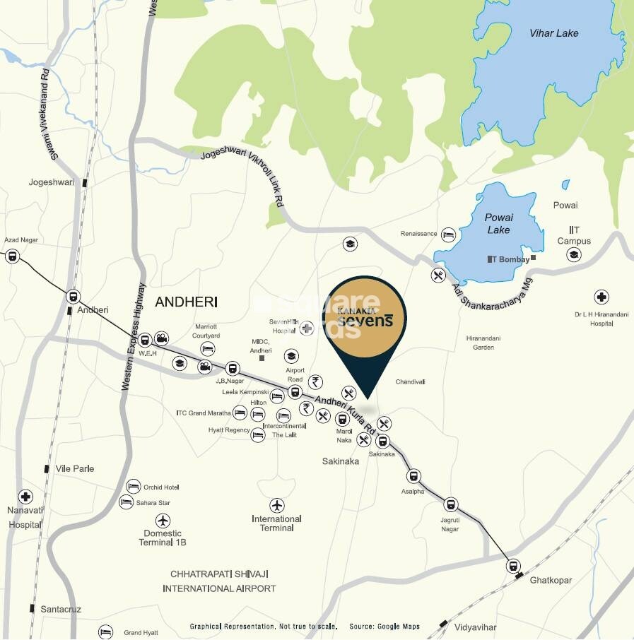 Kanakia Spaces Sevens Location Image