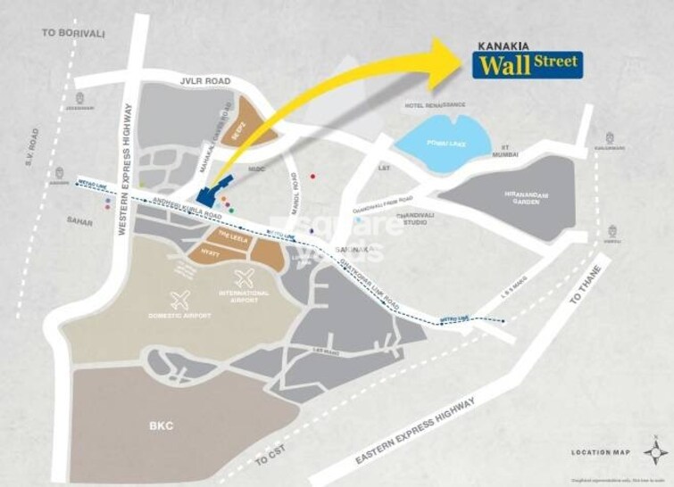 Kanakia Wall Street Location Image