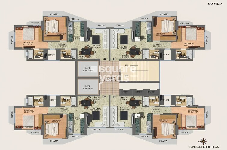 Karmvir Avant Sky Villa Floor Plans