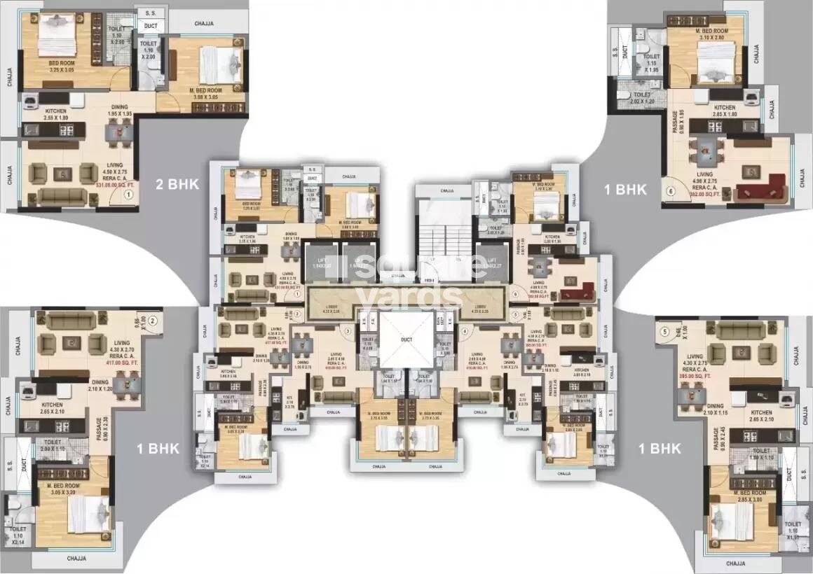 Saptrish Vihar Heights Floor Plans