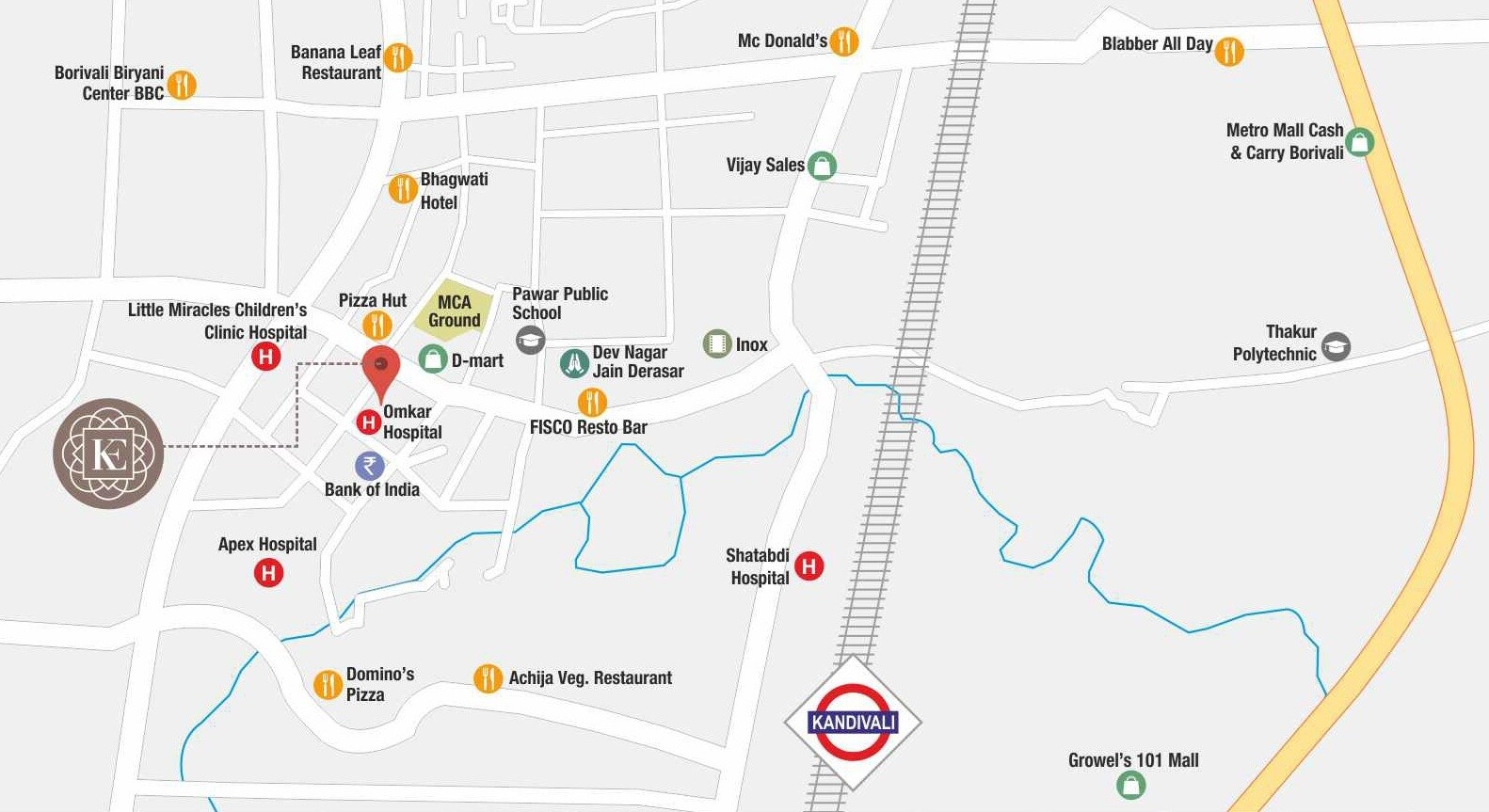 Konark J24 Mahavir Nagar CHS Location Image