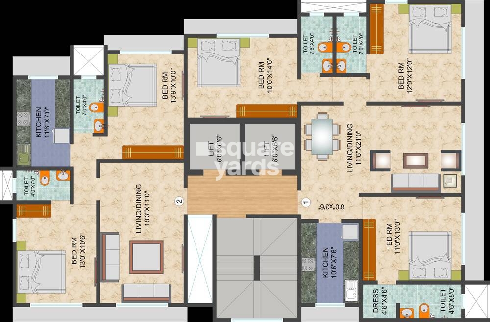 L Nagpal Satnam Leela Floor Plans