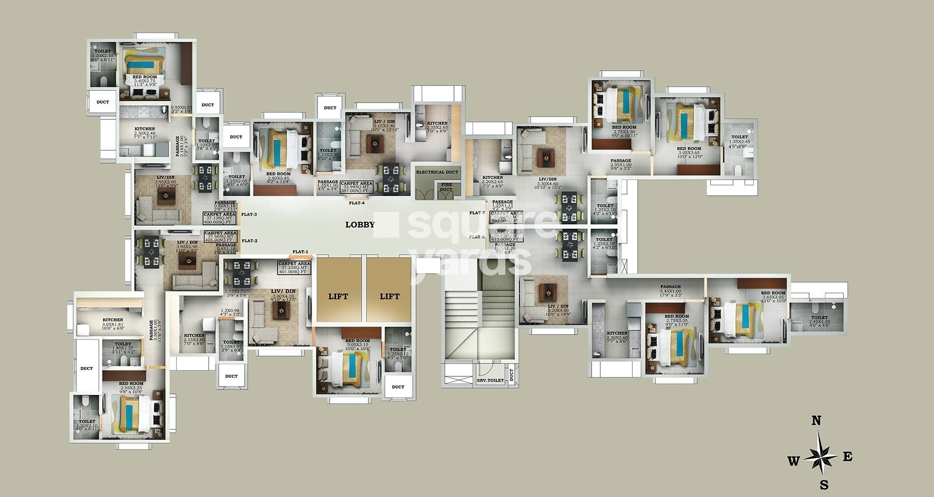 Lalani Valentine Apartment 1 Wing D Floor Plans