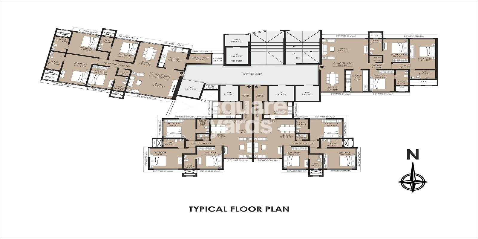 Laxmi Raajvilas Floor Plans