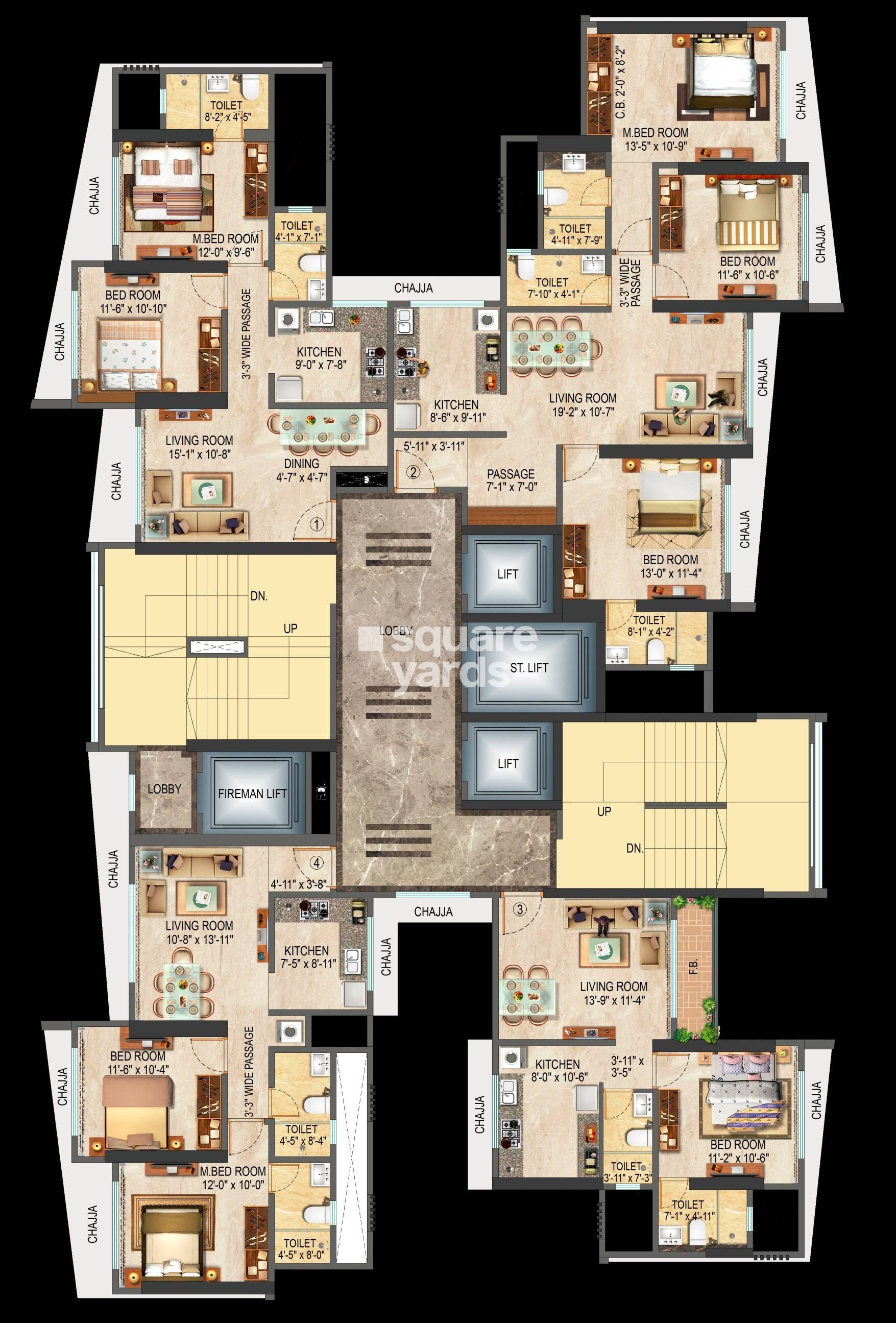 Liberty Bay Vue Floor Plans 1