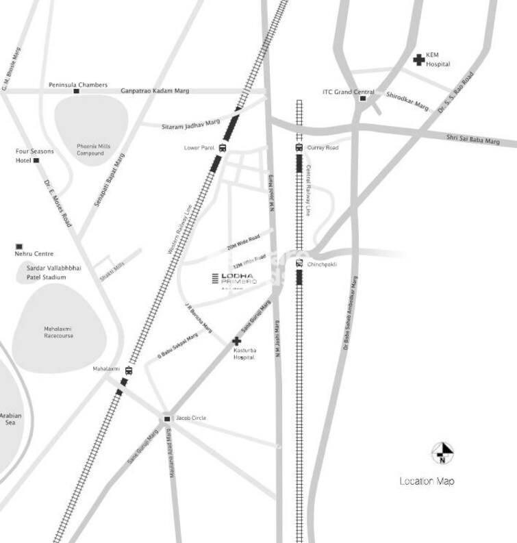 Lodha Primero Location Image