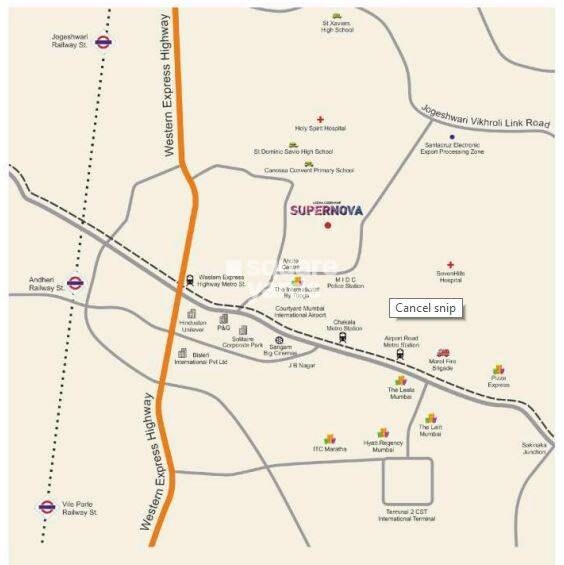 Lodha Supernova Location Image