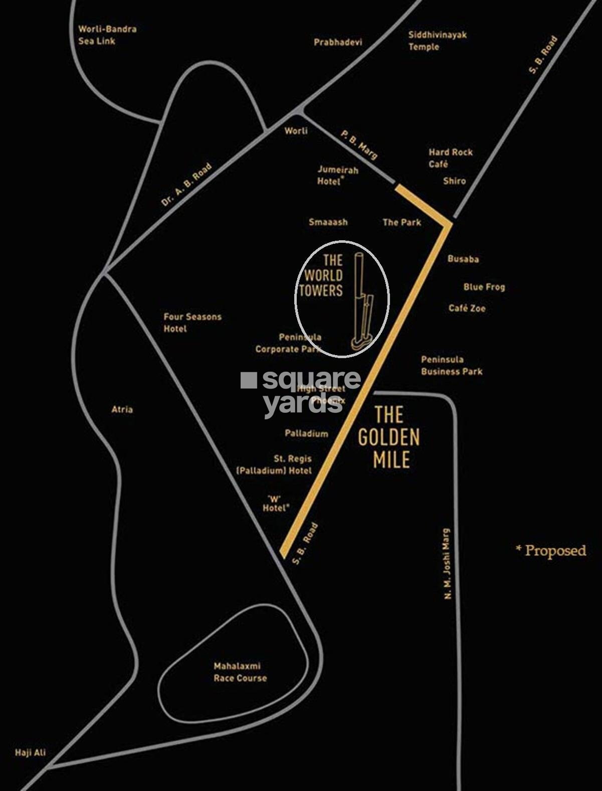 Lodha World One Location Image