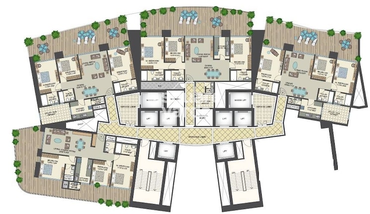 Resale 3 Bedroom 3020 Sq.Ft. Apartment in Lokhandwala Minerva Mahalaxmi ...