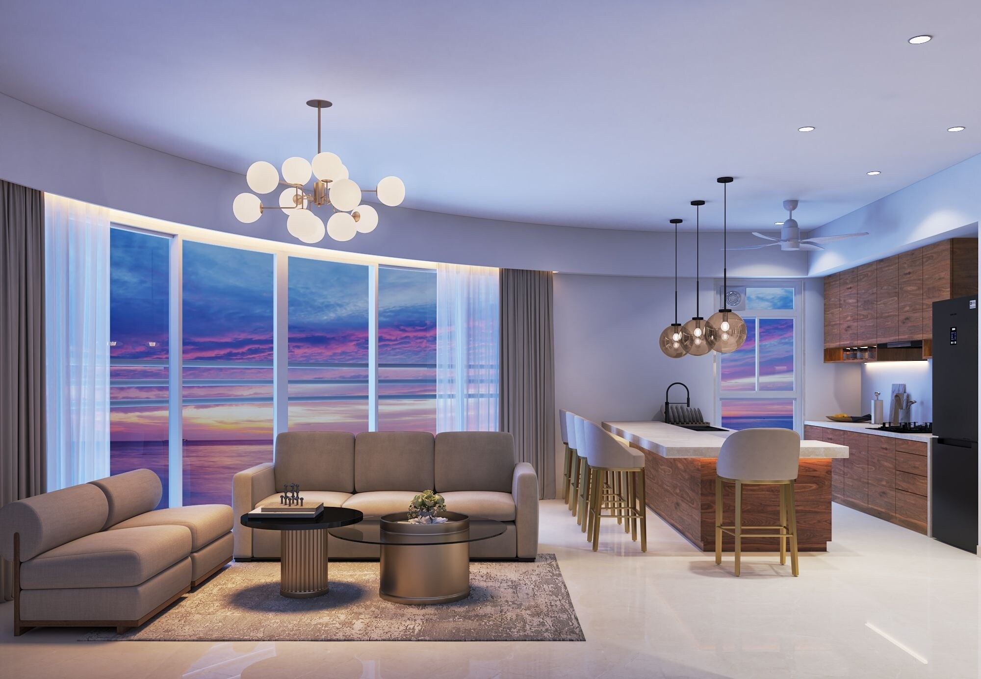 M4 Ocean View Apartment Interiors 1