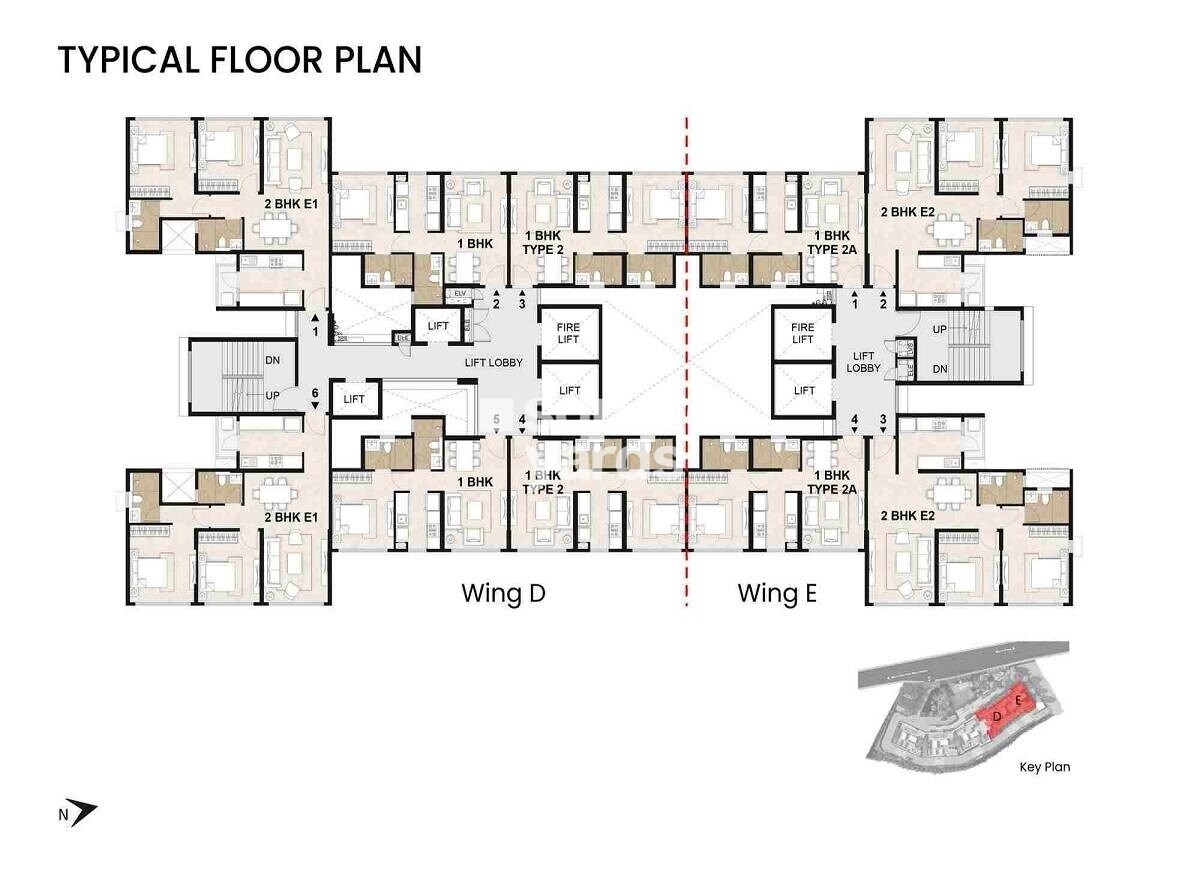 Mahindra Alcove Wing D And E Floor Plans