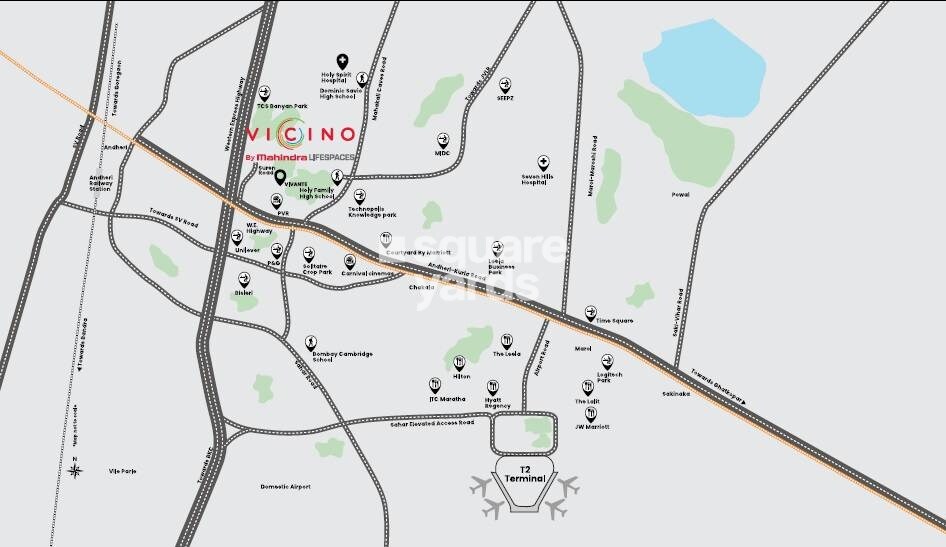 Mahindra Lifespaces Vicino A3 A4 Location Image