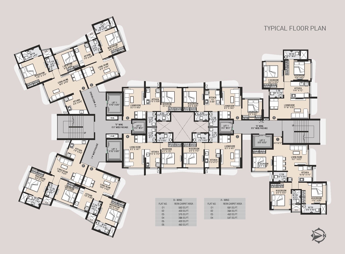 Mamtora Ascend Tower Floor Plans
