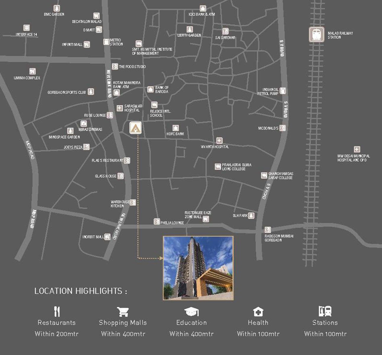 Mamtora Ascend Tower Location Image