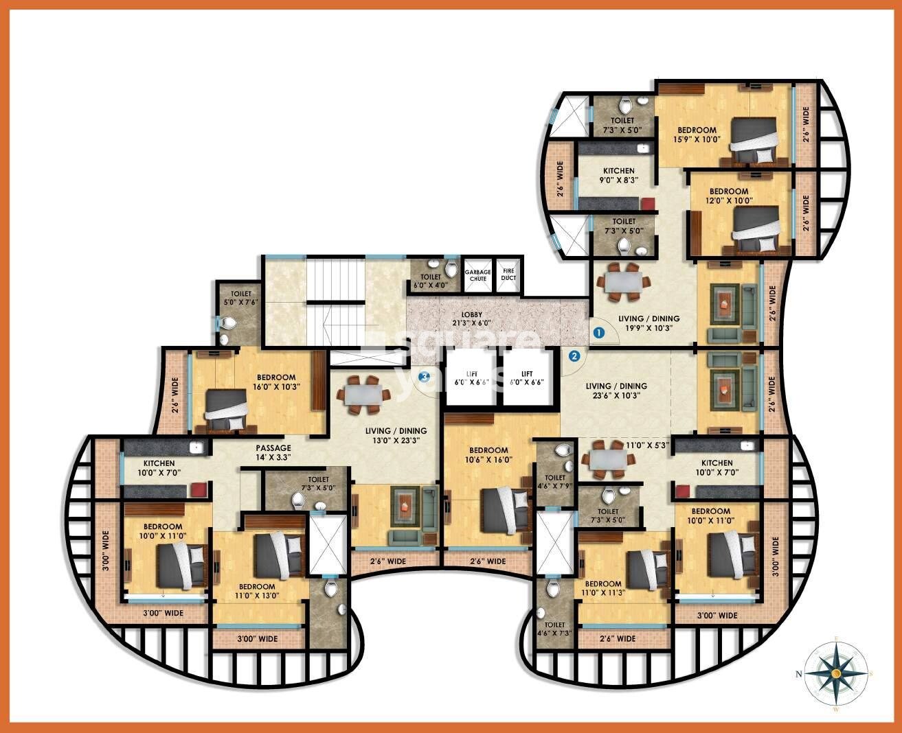 Mega Shivom Enclave Floor Plans