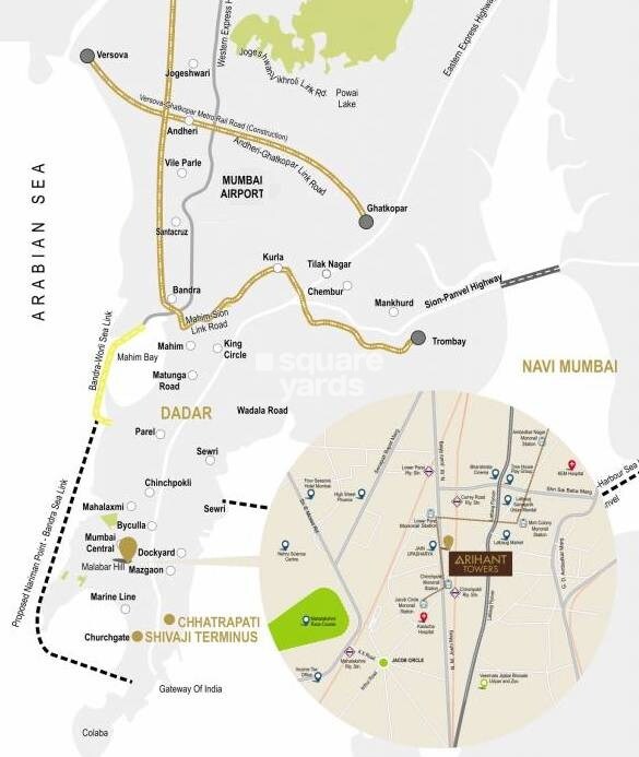 Mehta Arihant Tower Location Image