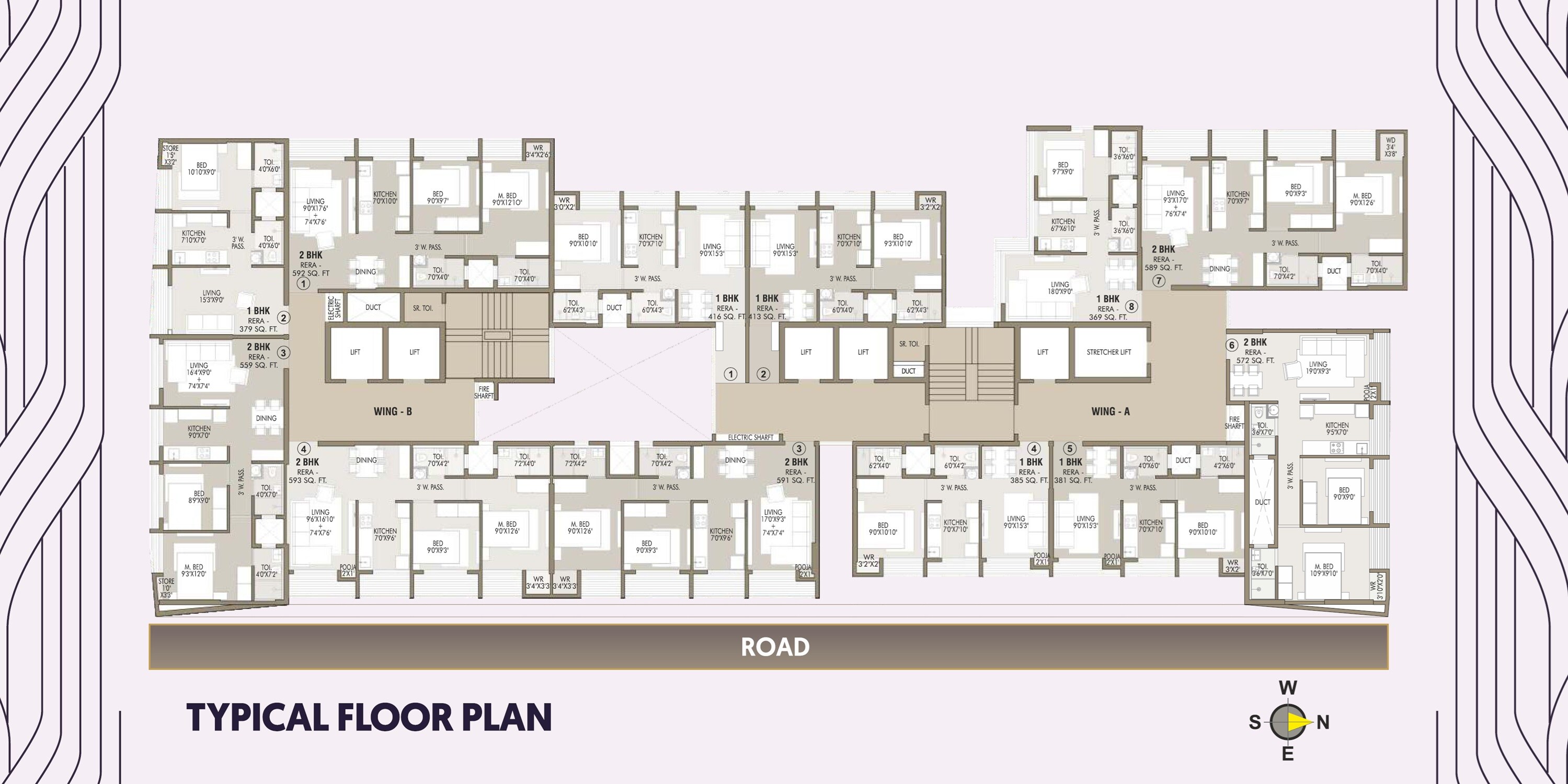 Meru Yojan One Floor Plans