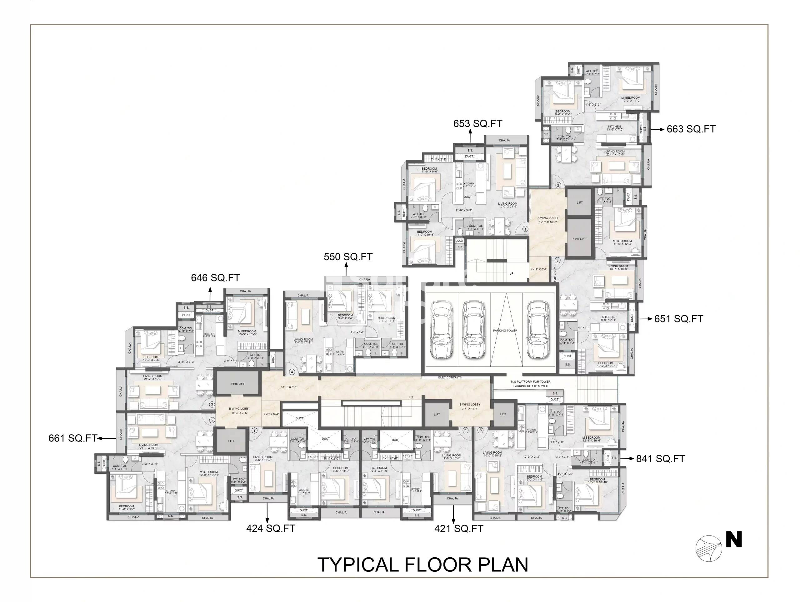 Modirealty Ashvattha Floor Plans