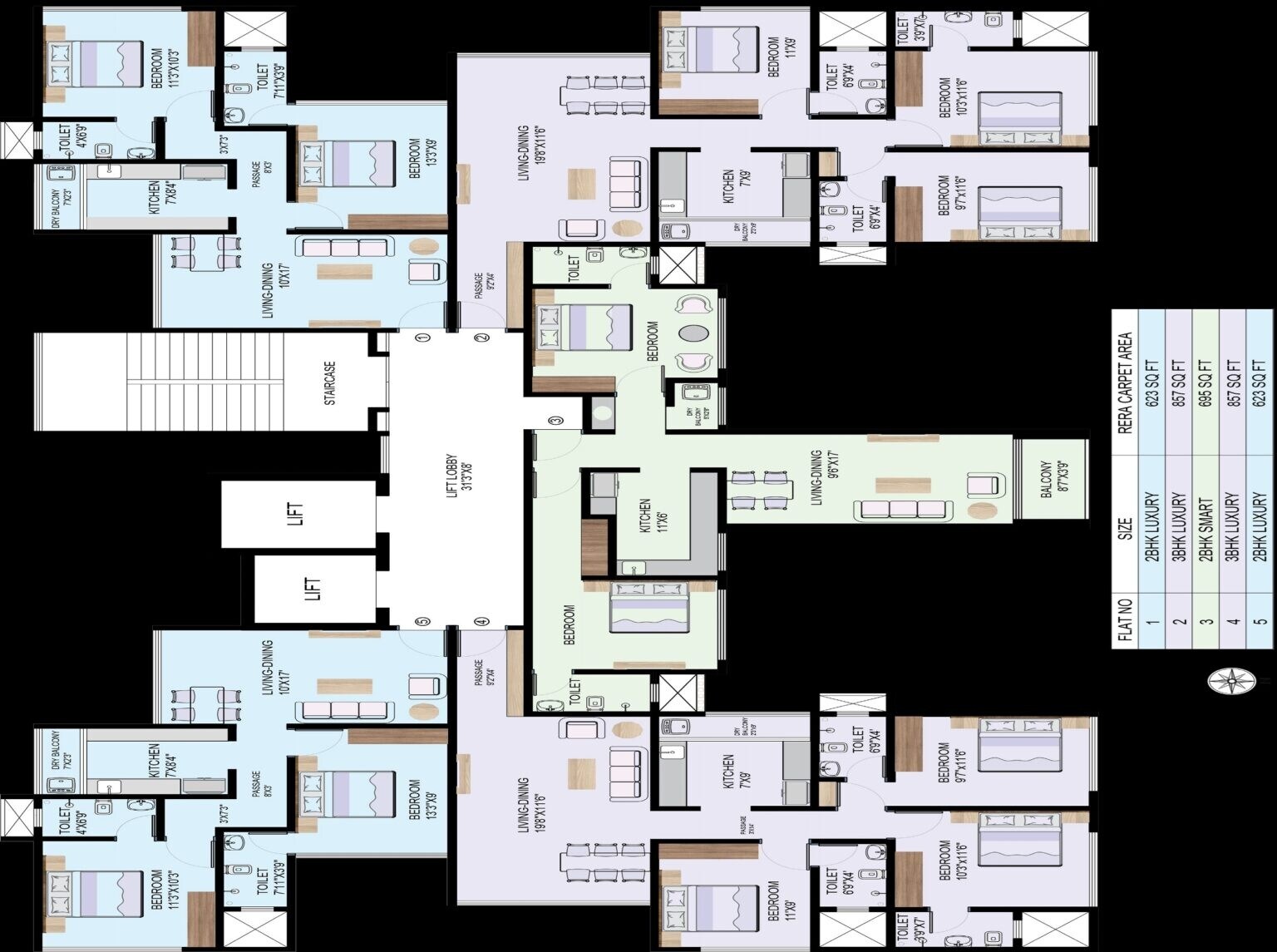 Multi Space Gaurav Galaxy Floor Plans