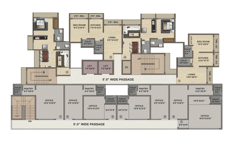 Munish Queens Tower Floor Plans