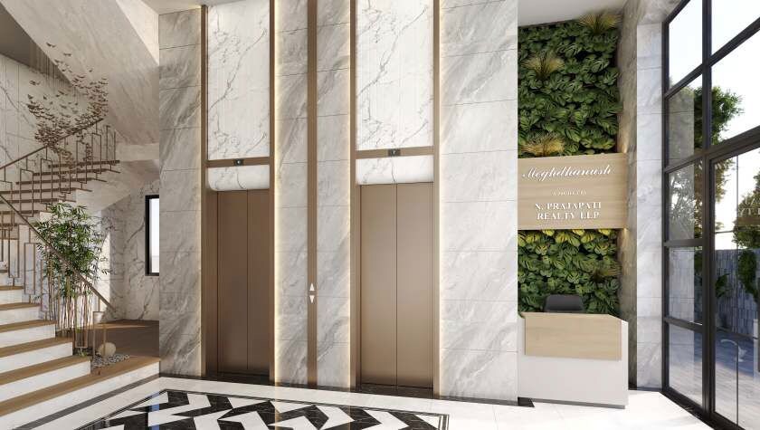 N Prajapati Meghdhanush Lift Lobby Image