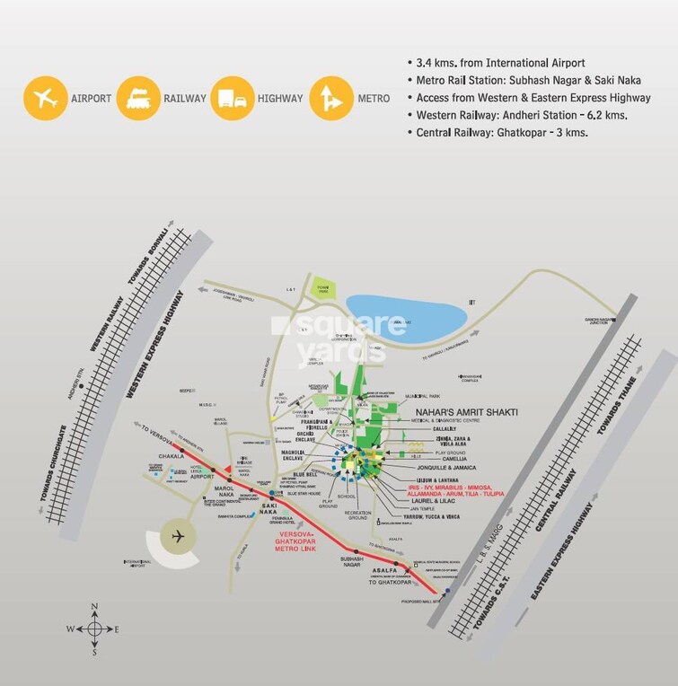 Nahar 8 Towers Location Image