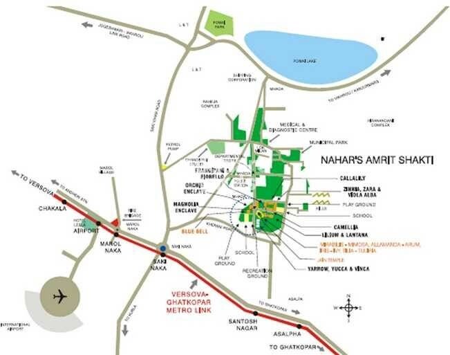 Nahar Amrit Shakti Villa Location Image