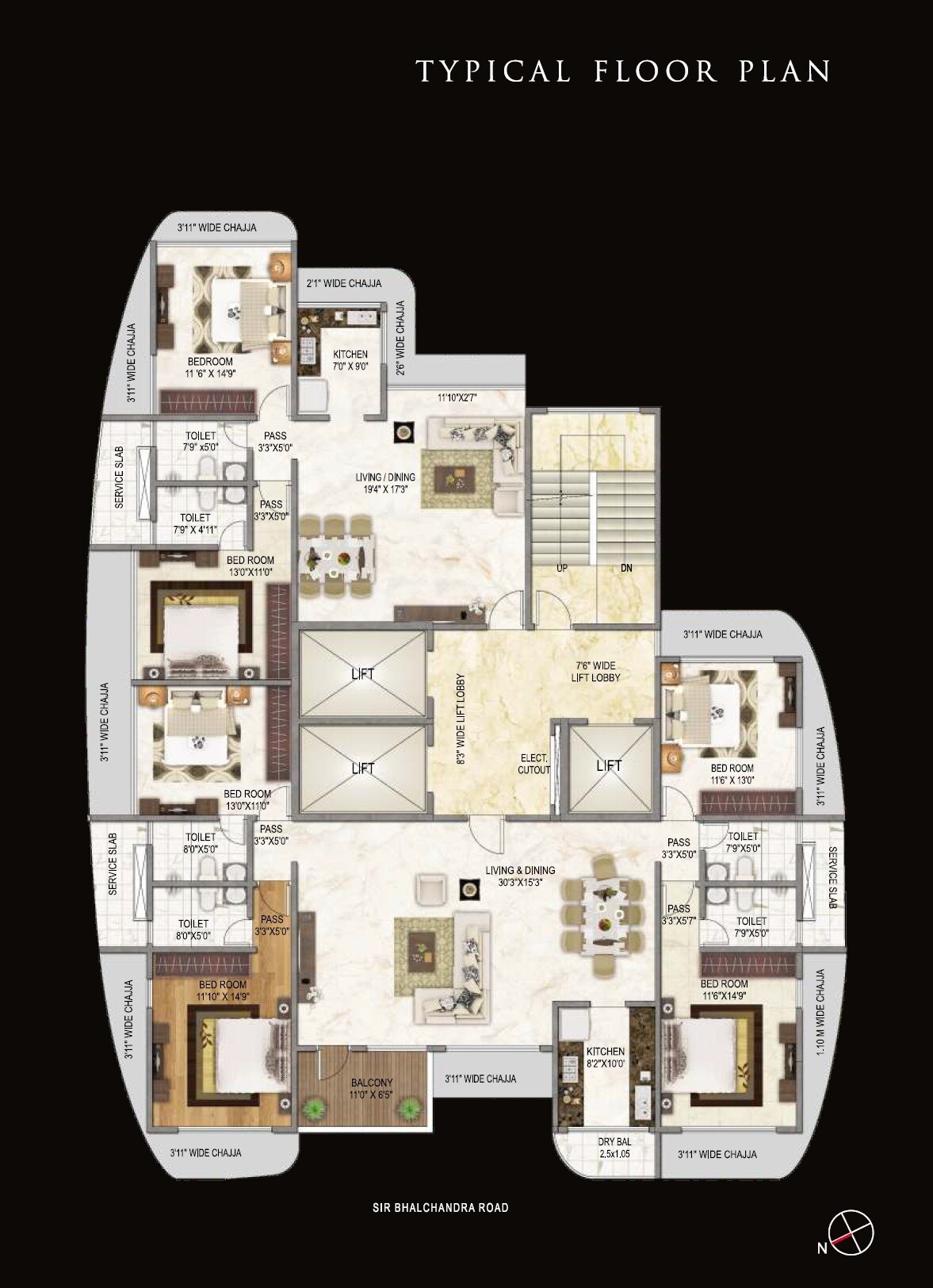 Nandivardhan Park Pallazzo Floor Plans