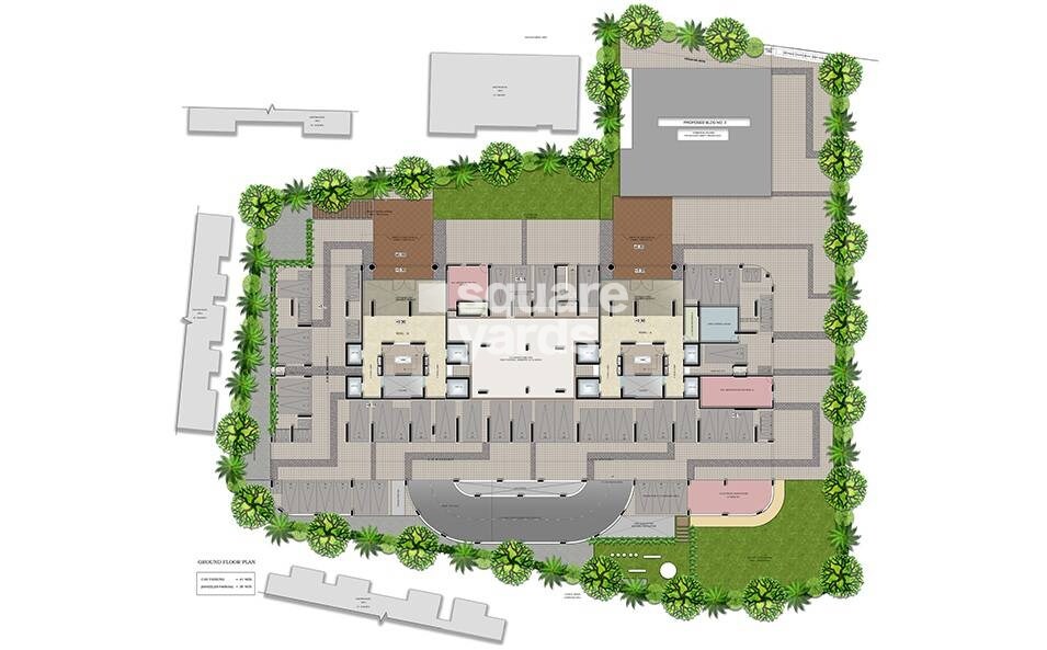 Neo-Akshaya-Residency_an aerial view of a building with a cartoon character on it