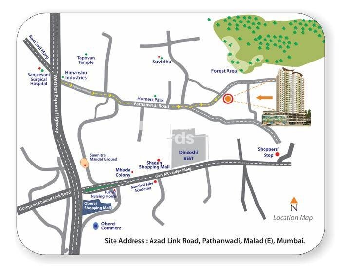 Nirman Green Acres Malad east Location Image